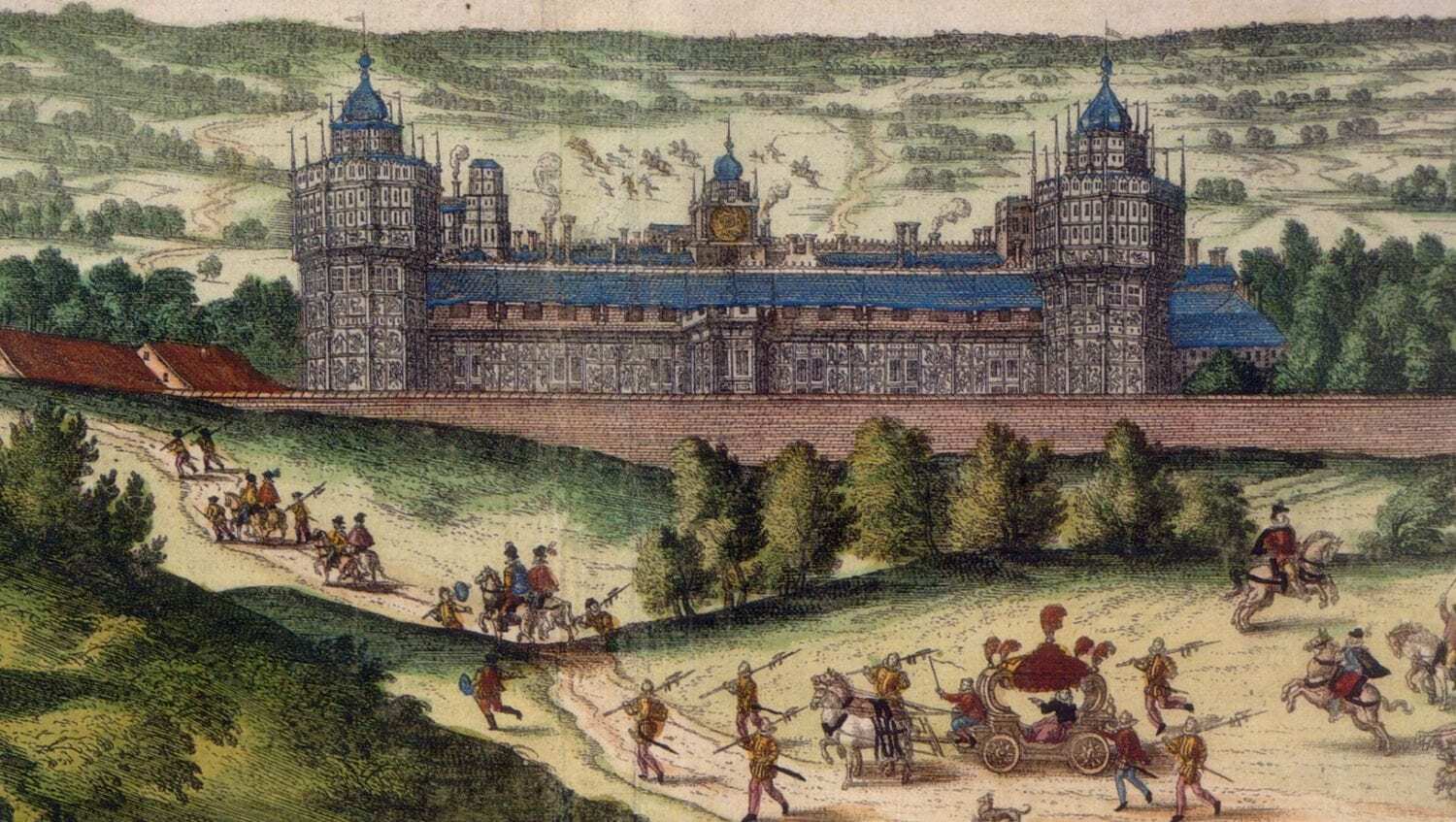 Historical painting of Nonsuch Palace